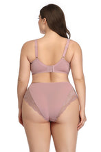 Load image into Gallery viewer, Lace Bra Brief Set Plus Size Unlined Push Up Large Size Bra+Brief