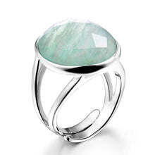 Load image into Gallery viewer, real 925 sterling silver gemstone rings natural amazonite - Sophornlilly