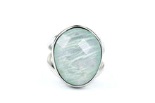 Load image into Gallery viewer, real 925 sterling silver gemstone rings natural amazonite - Sophornlilly