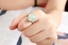 Load image into Gallery viewer, real 925 sterling silver gemstone rings natural amazonite - Sophornlilly