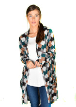 Load image into Gallery viewer, RTS Teal Argyle Favorite Cardigan