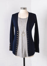Load image into Gallery viewer, RTS! Navy Snap Cardigan