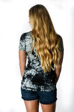 Load image into Gallery viewer, Black Tie Dye V-Neck Tee