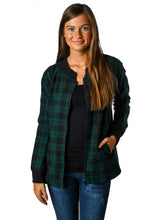 Load image into Gallery viewer, Plaid Bomber Jacket