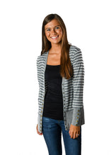 Load image into Gallery viewer, RTS! Gray Striped Snap Cardigan