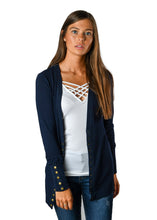 Load image into Gallery viewer, RTS! Navy Snap Cardigan