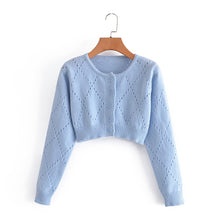 Load image into Gallery viewer, Women Vintage Blue Sweater