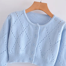 Load image into Gallery viewer, Women Vintage Blue Sweater