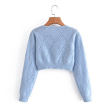 Load image into Gallery viewer, Women Vintage Blue Sweater