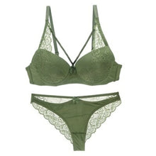 Load image into Gallery viewer, New Sexy Hollow Products Out Bras Thongs Lingerie Set BCD