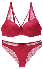 Load image into Gallery viewer, New Sexy Hollow Products Out Bras Thongs Lingerie Set BCD