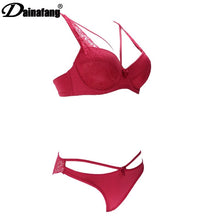 Load image into Gallery viewer, New Sexy Hollow Products Out Bras Thongs Lingerie Set BCD