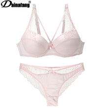 Load image into Gallery viewer, New Sexy Hollow Products Out Bras Thongs Lingerie Set BCD
