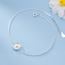 Load image into Gallery viewer, Daisy Anklets Sterling Silver Three Cute Daisy Flowers