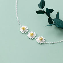 Load image into Gallery viewer, Daisy Anklets Sterling Silver Three Cute Daisy Flowers