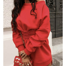 Load image into Gallery viewer, Sexy Women Mini Dress Fashion Casual O Neck High
