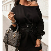 Load image into Gallery viewer, Sexy Women Mini Dress Fashion Casual O Neck High