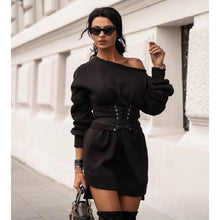 Load image into Gallery viewer, Sexy Women Mini Dress Fashion Casual O Neck High