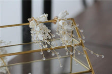 Load image into Gallery viewer, Delicate Porcelain Flower Bridal Drop Earring Wedding Accessories - Sophornlilly