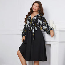Load image into Gallery viewer, Casual V Neck Long Sleeves Dress