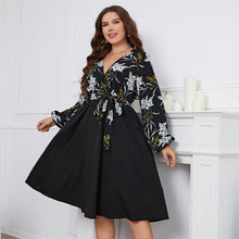 Load image into Gallery viewer, Casual V Neck Long Sleeves Dress