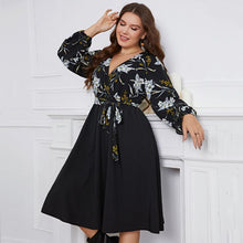 Load image into Gallery viewer, Casual V Neck Long Sleeves Dress