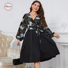 Load image into Gallery viewer, Casual V Neck Long Sleeves Dress