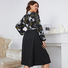 Load image into Gallery viewer, Casual V Neck Long Sleeves Dress