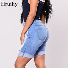 Load image into Gallery viewer, Denim Shorts Women Big Hole Skinny Personalized Shorts for Women Hot
