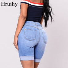 Load image into Gallery viewer, Denim Shorts Women Big Hole Skinny Personalized Shorts for Women Hot