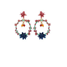 Load image into Gallery viewer, Desert Twilight Series Earrings Enamel Color Glaze Powder Blue Cactus