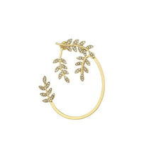 Load image into Gallery viewer, Design Sense Vine Leaf Gold Earrings