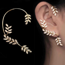 Load image into Gallery viewer, Design Sense Vine Leaf Gold Earrings