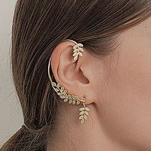 Load image into Gallery viewer, Design Sense Vine Leaf Gold Earrings