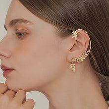 Load image into Gallery viewer, Design Sense Vine Leaf Gold Earrings