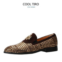 Load image into Gallery viewer, Designer Luxury Crown Rhinestone Men's Loafers Flat