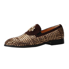 Load image into Gallery viewer, Designer Luxury Crown Rhinestone Men's Loafers Flat