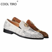Load image into Gallery viewer, Designer Luxury Crown Rhinestone Men's Loafers Flat