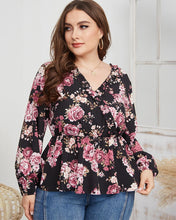 Load image into Gallery viewer, Diiwii Women Fashion Clothing Casual Printing Blouse Shirt Autumn Long