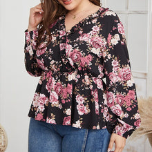 Load image into Gallery viewer, Diiwii Women Fashion Clothing Casual Printing Blouse Shirt Autumn Long