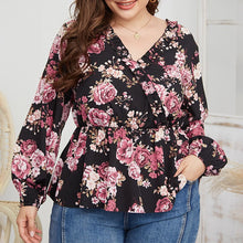 Load image into Gallery viewer, Diiwii Women Fashion Clothing Casual Printing Blouse Shirt Autumn Long