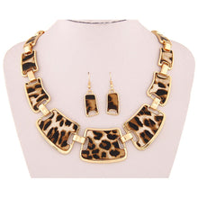 Load image into Gallery viewer, Diomedes Jewelry Set Exaggeration Fashion Gold Tone Leopard Grain