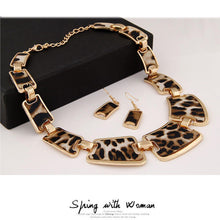 Load image into Gallery viewer, Diomedes Jewelry Set Exaggeration Fashion Gold Tone Leopard Grain