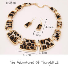 Load image into Gallery viewer, Diomedes Jewelry Set Exaggeration Fashion Gold Tone Leopard Grain