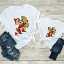 Load image into Gallery viewer, Disney Chip And Dale Cartoon Family Matching Clothes Casual Father Son