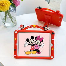 Load image into Gallery viewer, Disney Red Mickey Minnie TPU Cover with Support Frame for IPad 10.2