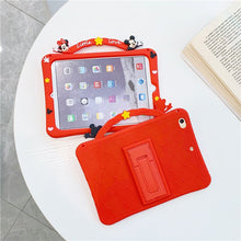 Load image into Gallery viewer, Disney Red Mickey Minnie TPU Cover with Support Frame for IPad 10.2