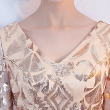 Load image into Gallery viewer, Long Formal Elegant Evening Dresses  Gold Color Vestidos