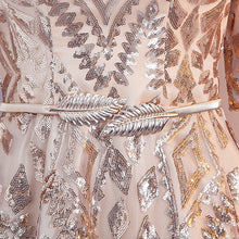 Load image into Gallery viewer, Long Formal Elegant Evening Dresses  Gold Color Vestidos