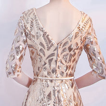 Load image into Gallery viewer, Long Formal Elegant Evening Dresses  Gold Color Vestidos
